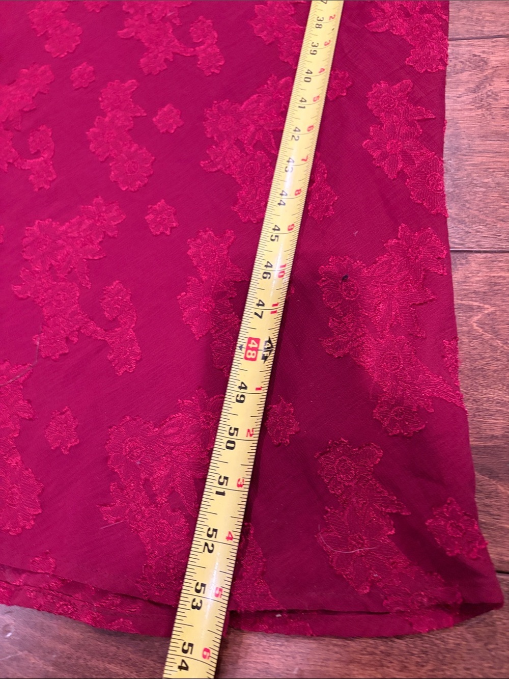 Princess Polly Azura Burn Out Burgundy Maxi Dress    Size :8 - Picture 7 of 12